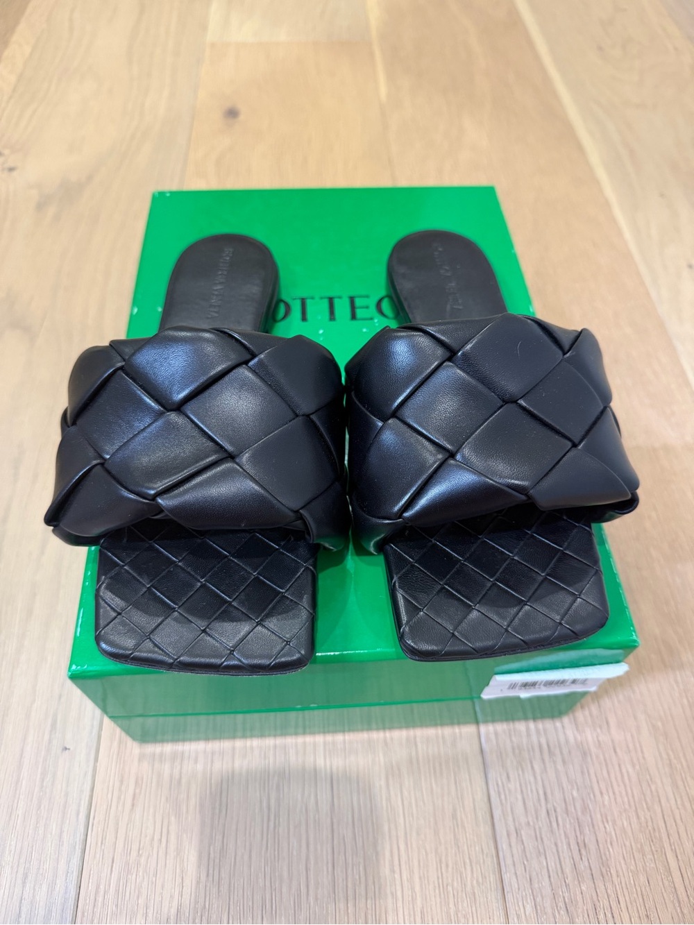 Bottega Veneta Lido Black Sandal (size 38)